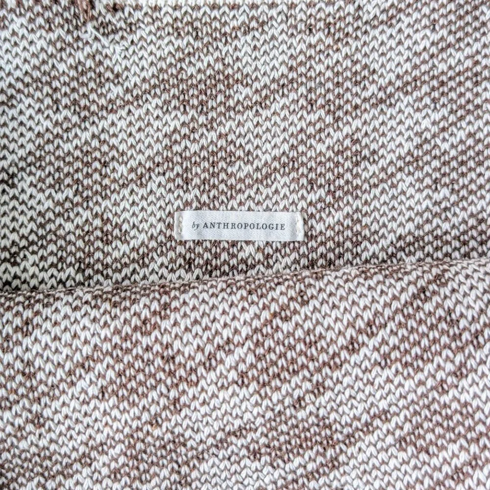 Anthropologie Printed Knit Tote Bag Brown Knit Houndstooth